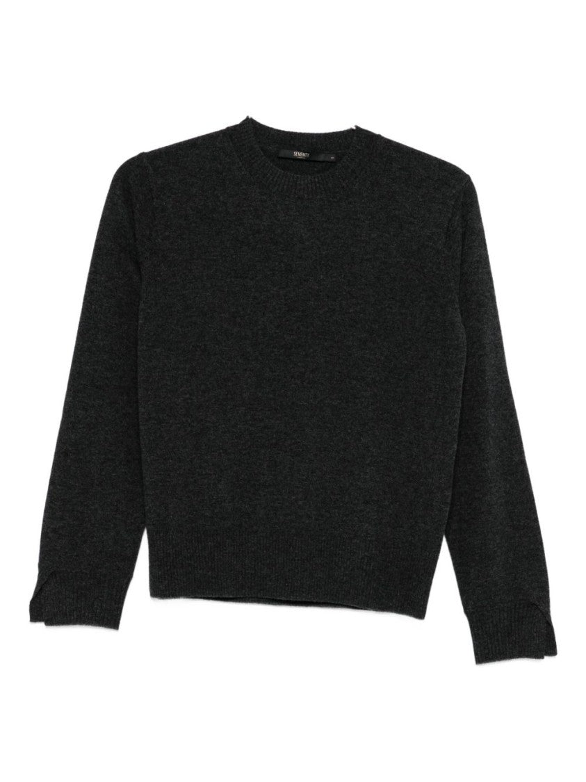Seventy Sergio Tegon Soft Wool-Cashmere Blend Sweater With Crew Neckline