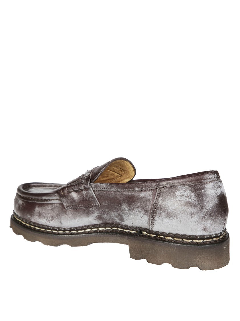 Paraboot Smooth Leather Moccasin With Hand-Stitched Detailing