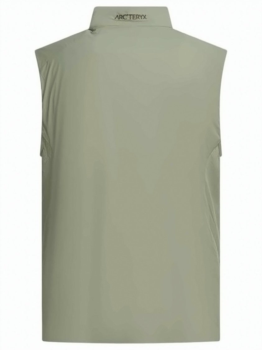 Arc'teryx High-Collar Sleeveless Vest With Front Zipper Closure
