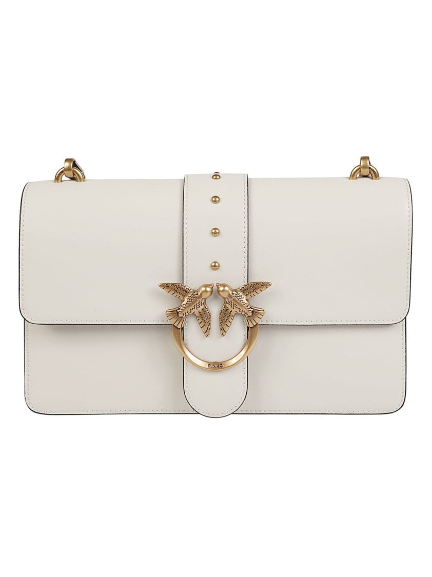 Pinko Love One Classic Smooth Rectangular Shoulder Bag