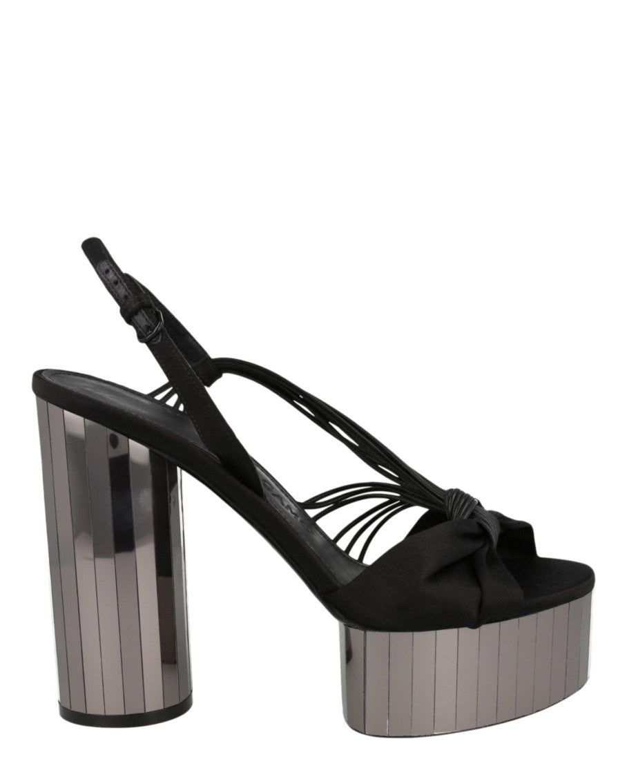 Ferragamo Sabrina Mirrored Platform Heels