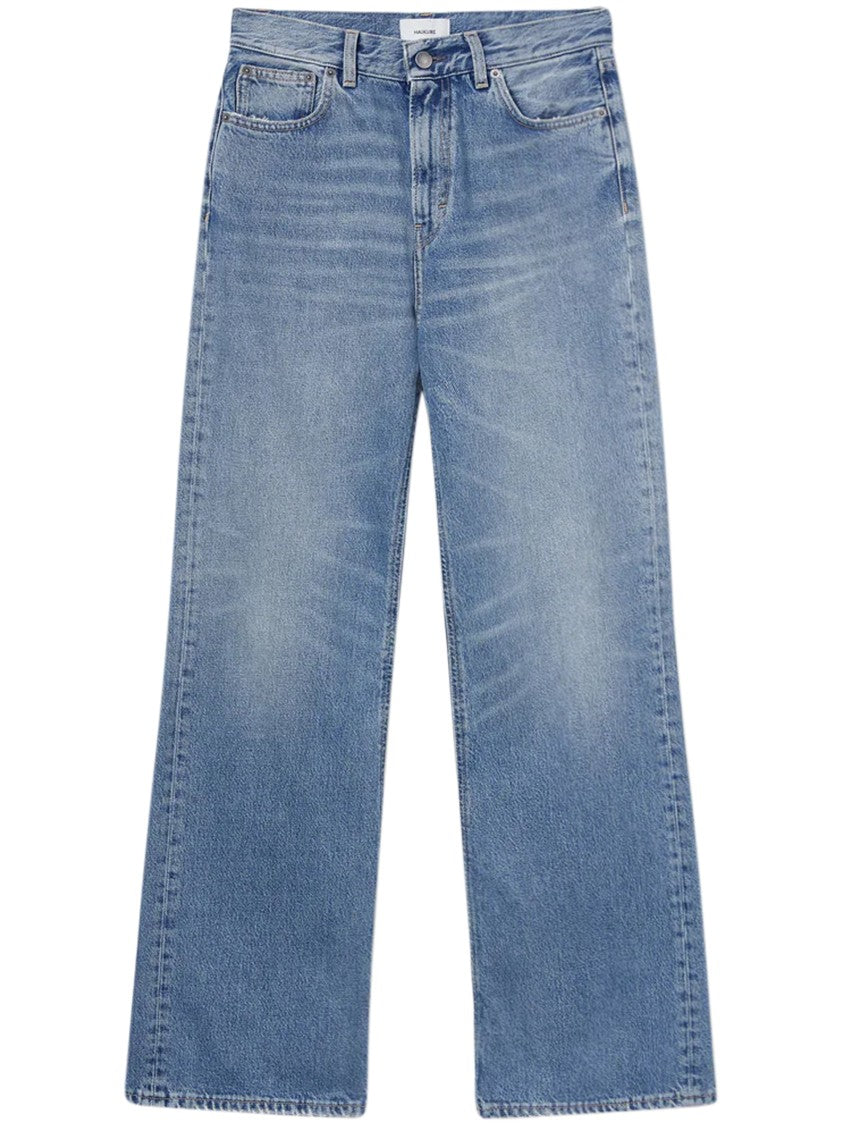 Haikure High-Waisted Wide-Leg Denim Trousers With Classic Five-Pocket Design