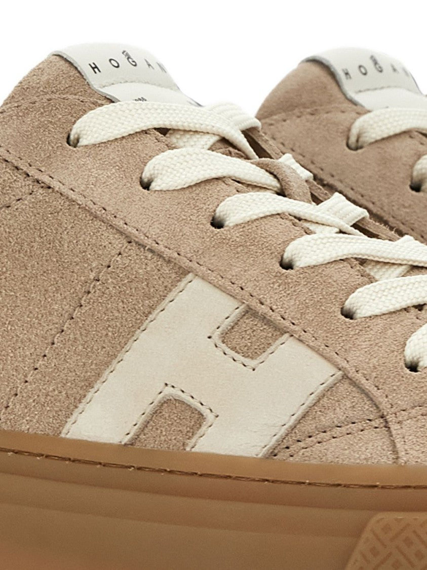 Hogan Black Low-Profile Calfskin Suede Sneakers