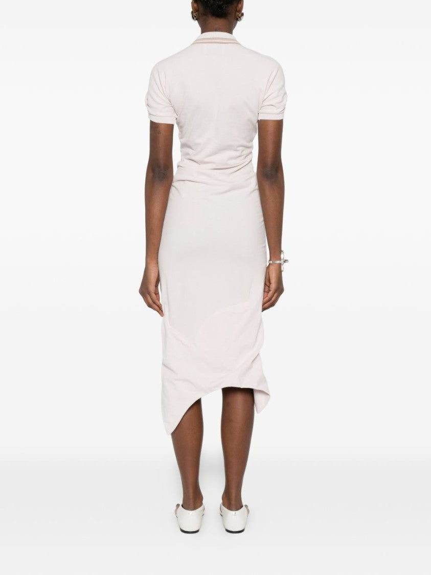Vivienne Westwood Fitted Midi Dress With Ruched Detailing And Polo Collar