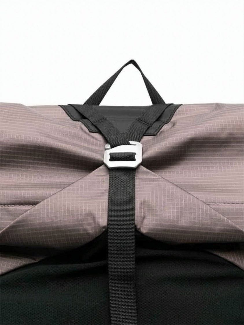 Salomon Roll-Top Grey Polyamide Backpack With Padded Straps