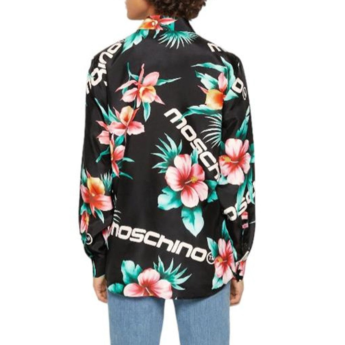 Moschino Silk Printed Shirt With Unique Floral Design