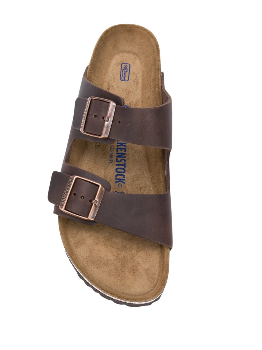 Birkenstock Arizona Sfb Brown Calf Leather Slip-On Loafers