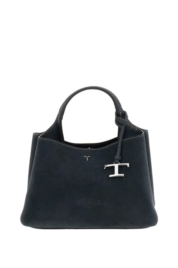 Tod's Blue Apa Sacca Micro Grain Leather Shoulder Bag