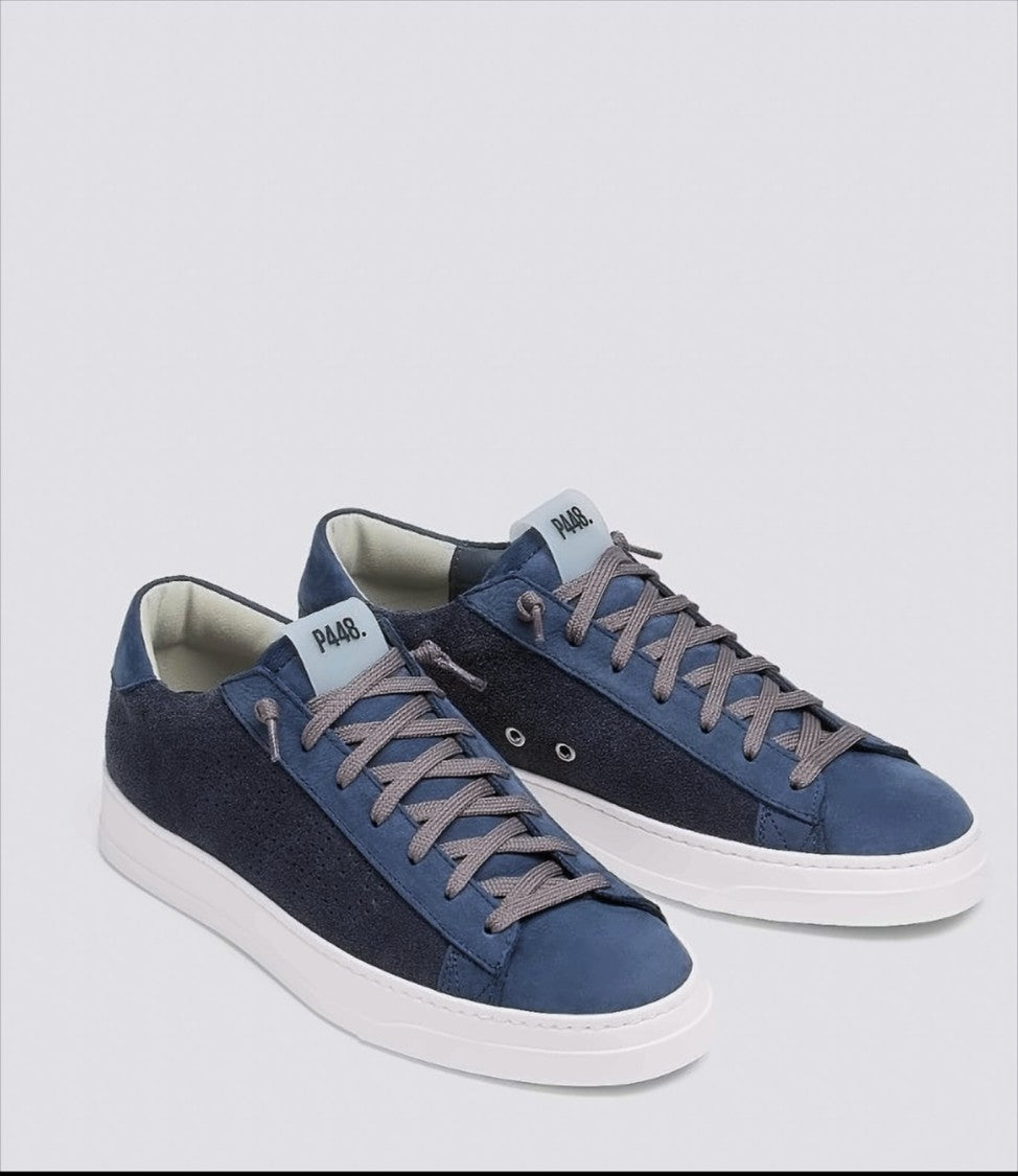 P448 Low-Top Sneakers With Blue Suede Upper