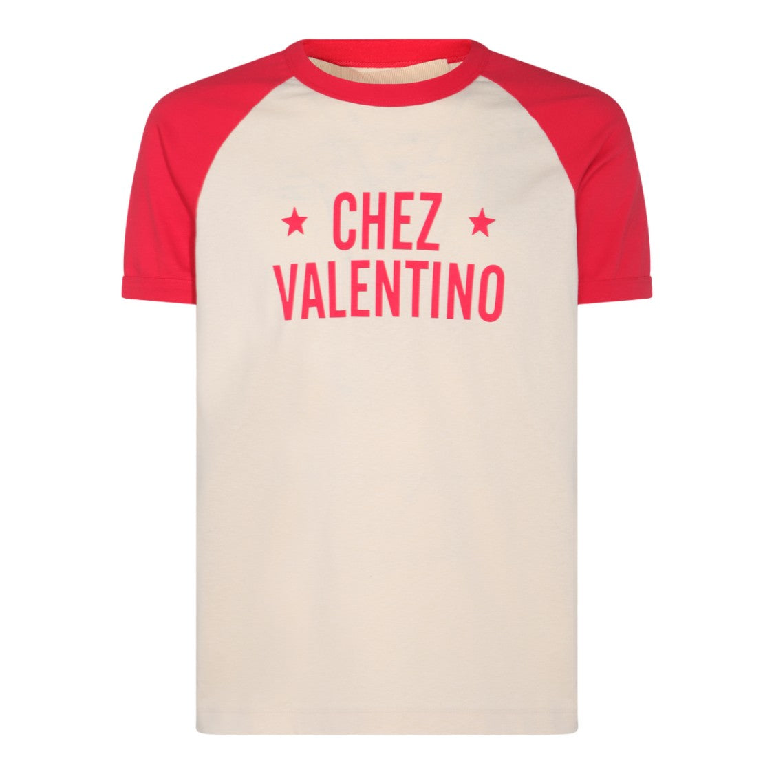 Valentino Classic Raglan T-Shirt With Red Accents