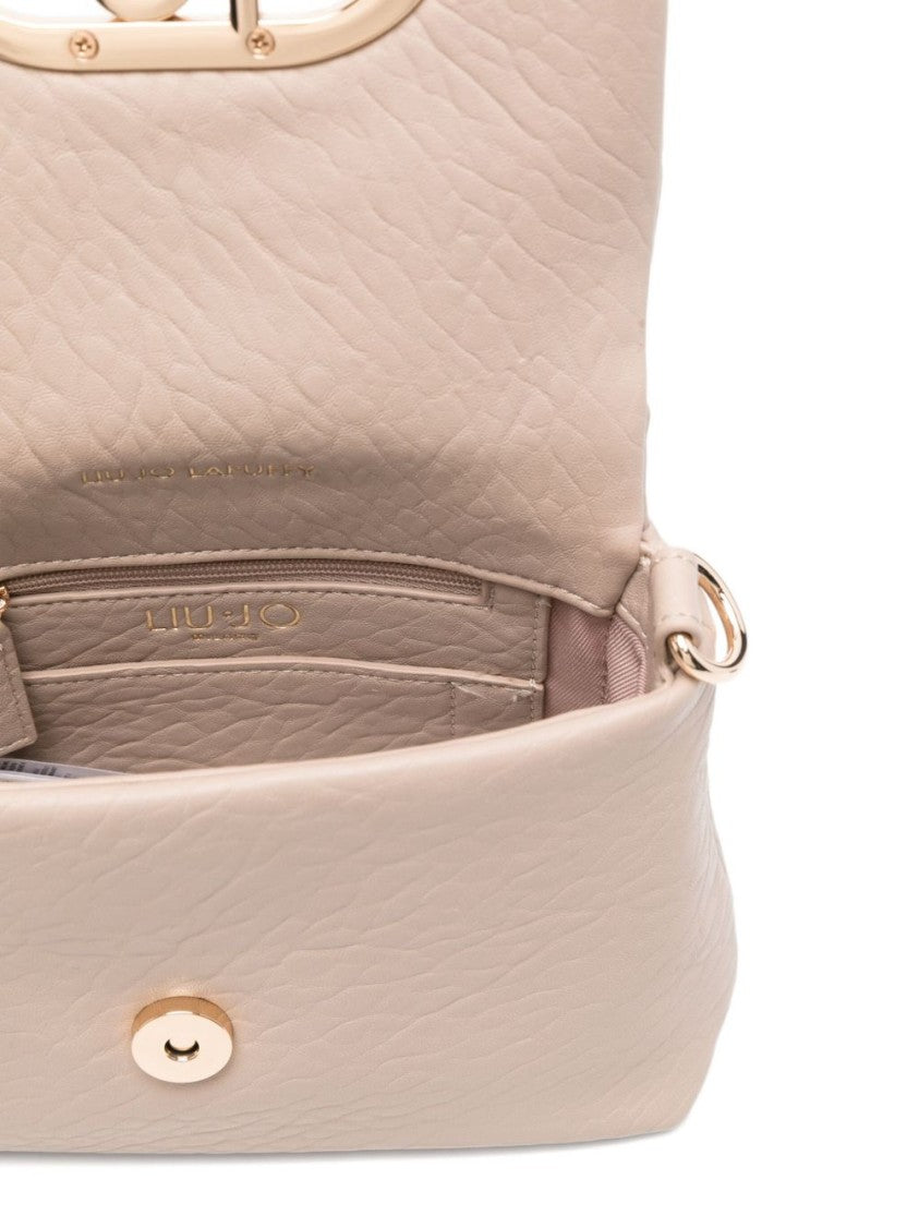 Liu Jo Minimalist Textured Bag With Metallic Clasp And Chain Strap
