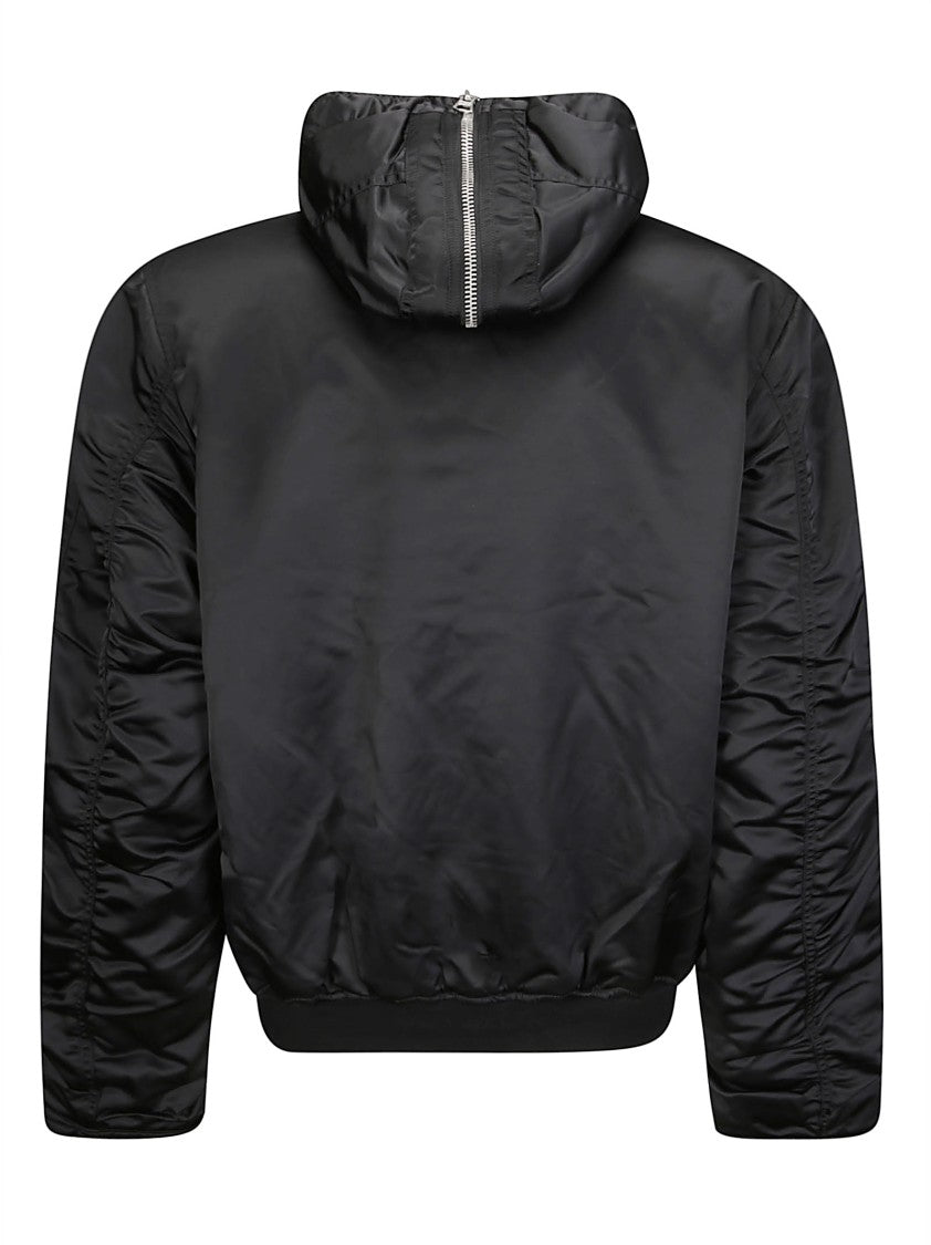 Alpha Industries Drawstring Hooded N-2B Bomber Jacket With Magnetic Closure