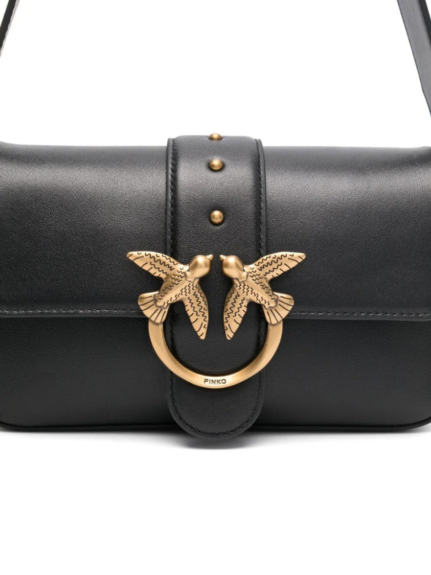Pinko Love One Mini Shoulder Bag With Gold-Tone Bird Closure