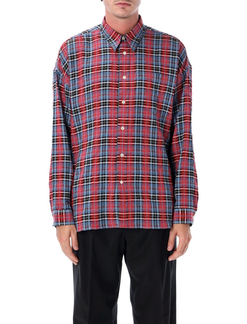 Sunflower Check Plaid Cotton-Blend Button-Down Shirt