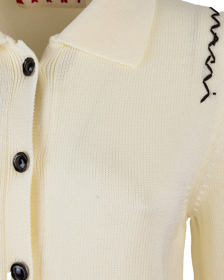 Marni Cream Cotton Cardigan