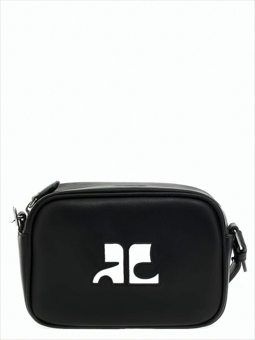 Courrèges Smooth Leather Crossbody Bag With Prominent Logo