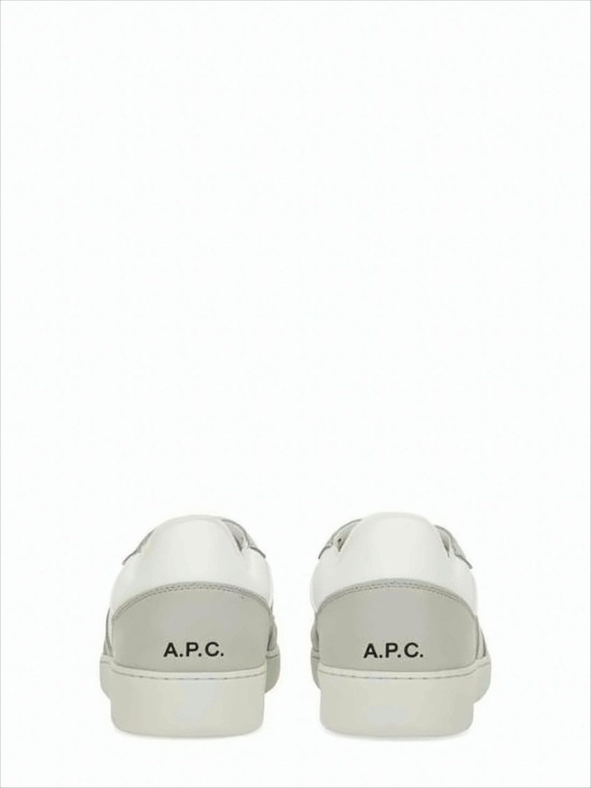 A.P.C. Low-Top Sneakers With Light Grey Suede Overlays
