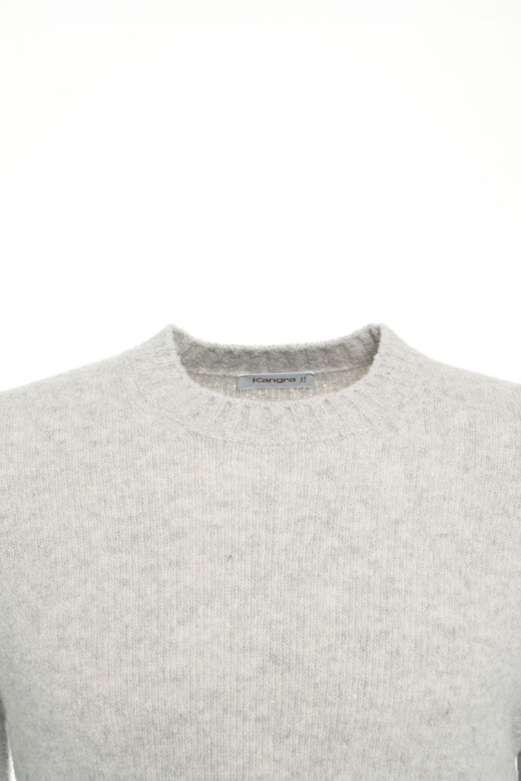 Kangra Heathered Knit Sweater With Classic Round Neck