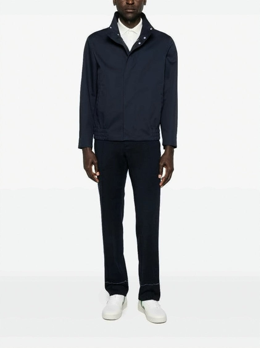 Lardini High Collar Black Jacket