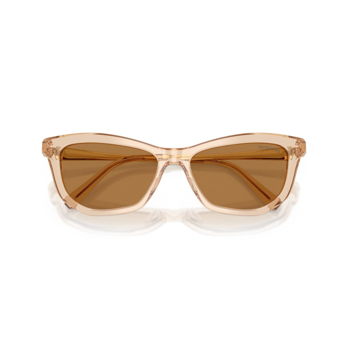 Swarovski 0Sk6057 Translucent Acetate Sunglasses With Angular Frame