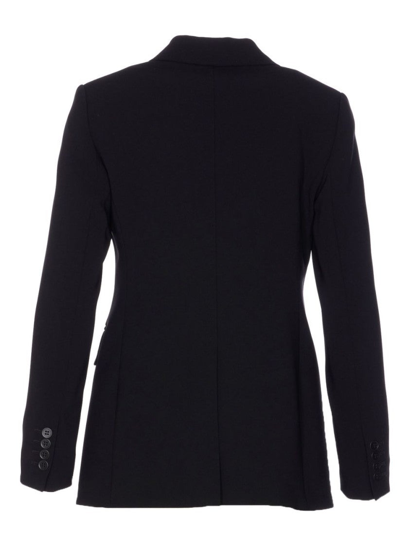 Max Mara Tailored Black Jacket With V-Neckline And Button Closure