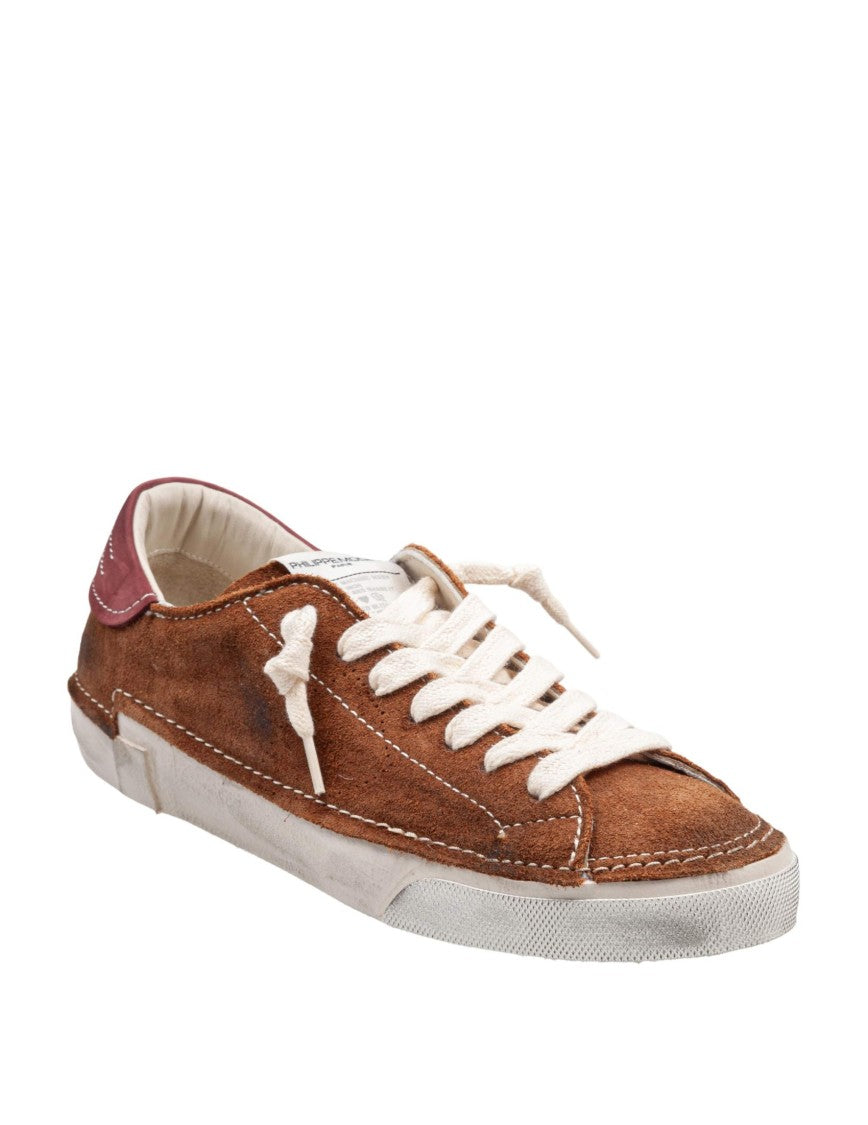 Philippe Model Prsx Suede Sneakers In Cognac