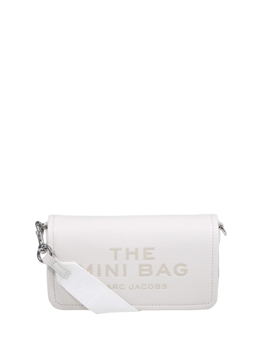 Marc Jacobs Compact White Cow Leather Clutch With Embossed Detail