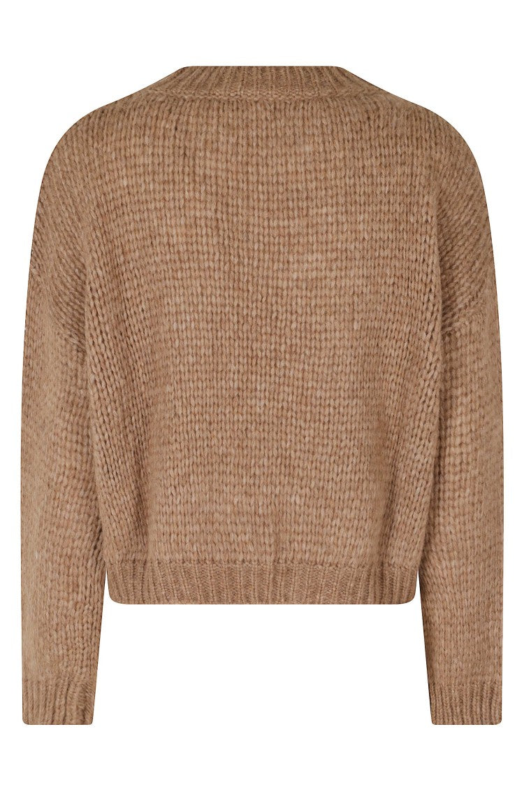 Roberto Collina Cropped Chunky Knit Sweater With Relaxed Fit And Ribbed Hems