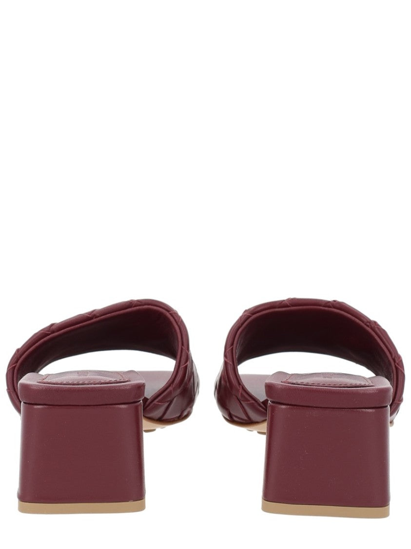 Bottega Veneta Park Woven Leather Block Heel Sandals