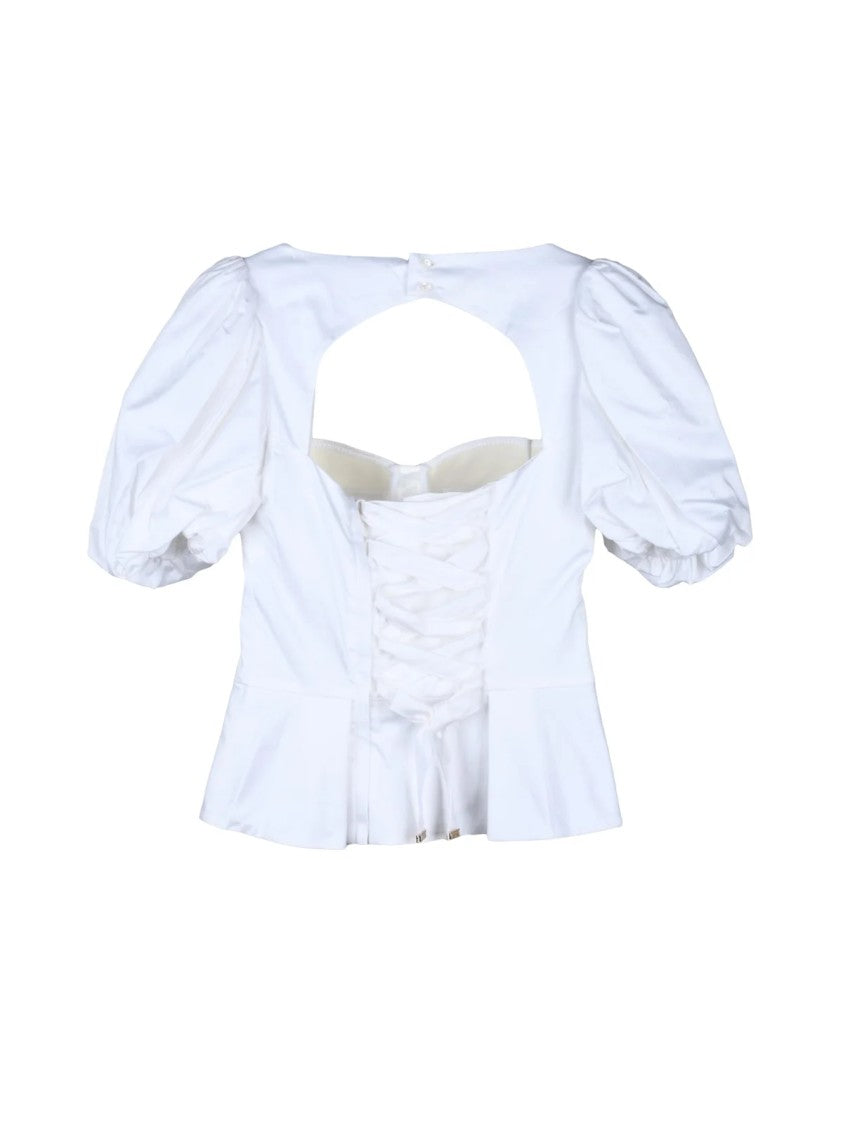 Elisabetta Franchi White Cotton Elastane Women Bustier Top