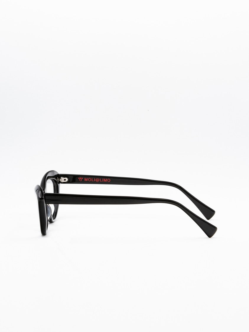 Moli@Limo Black Cat-Eye Optical Frames With Refined Design