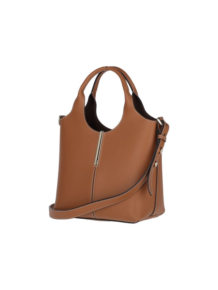 Tod's Brown Leather Mini Tote Bag
