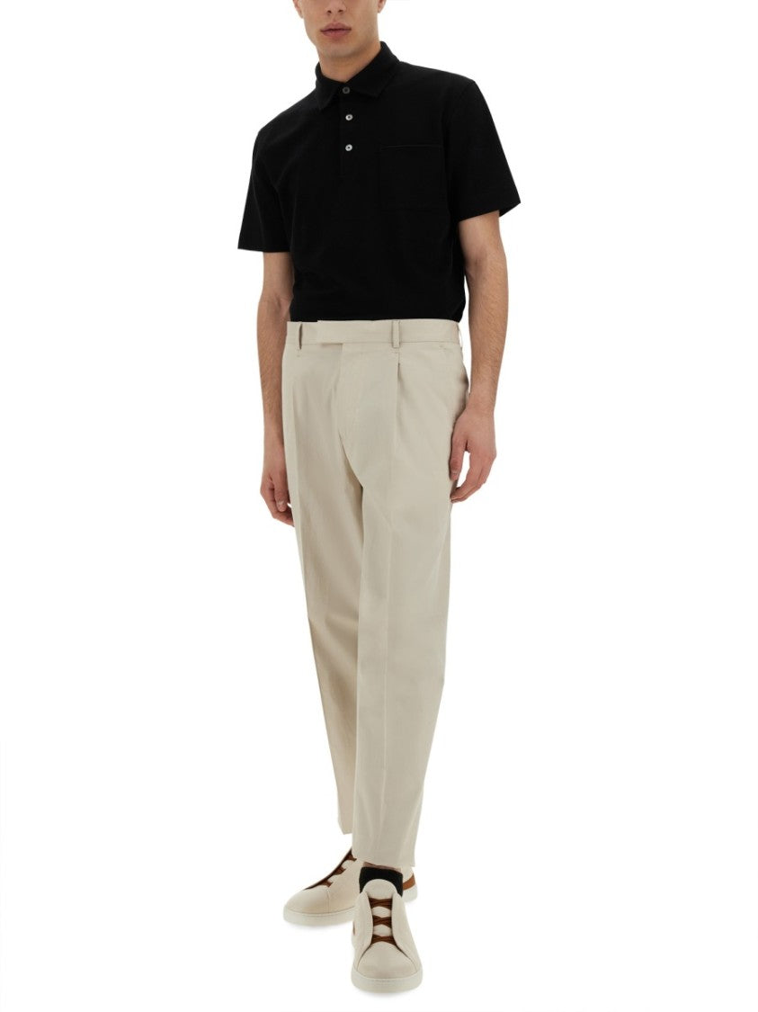 Zegna Tailored Pants With Front Pleat