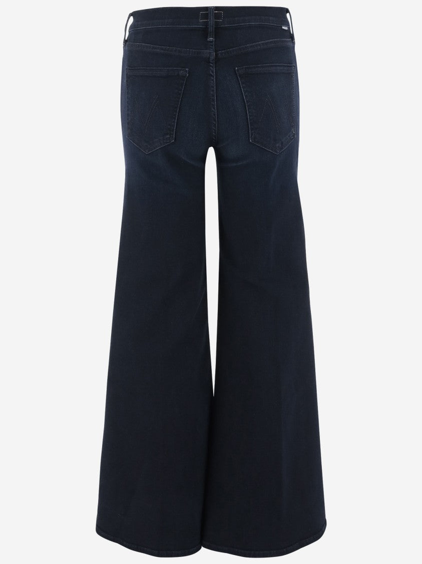 Mother Wide-Leg Stretch Cotton Blend Jeans
