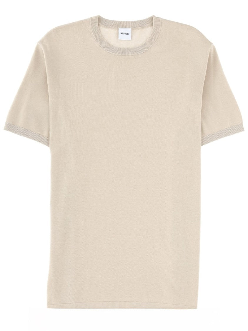 Aspesi Beige Cotton Crewneck T-Shirt