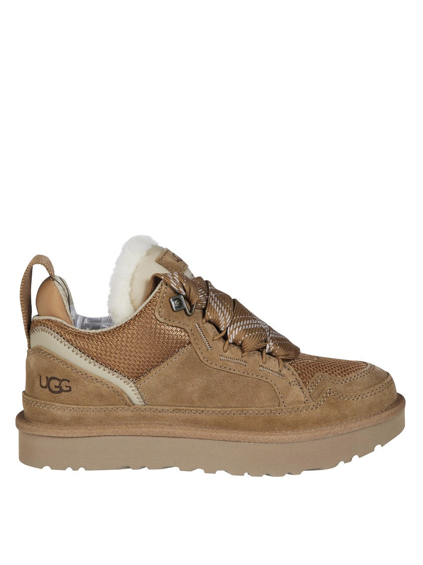Ugg Lowmel Suede Shearling-Lined Low-Top Sneakers