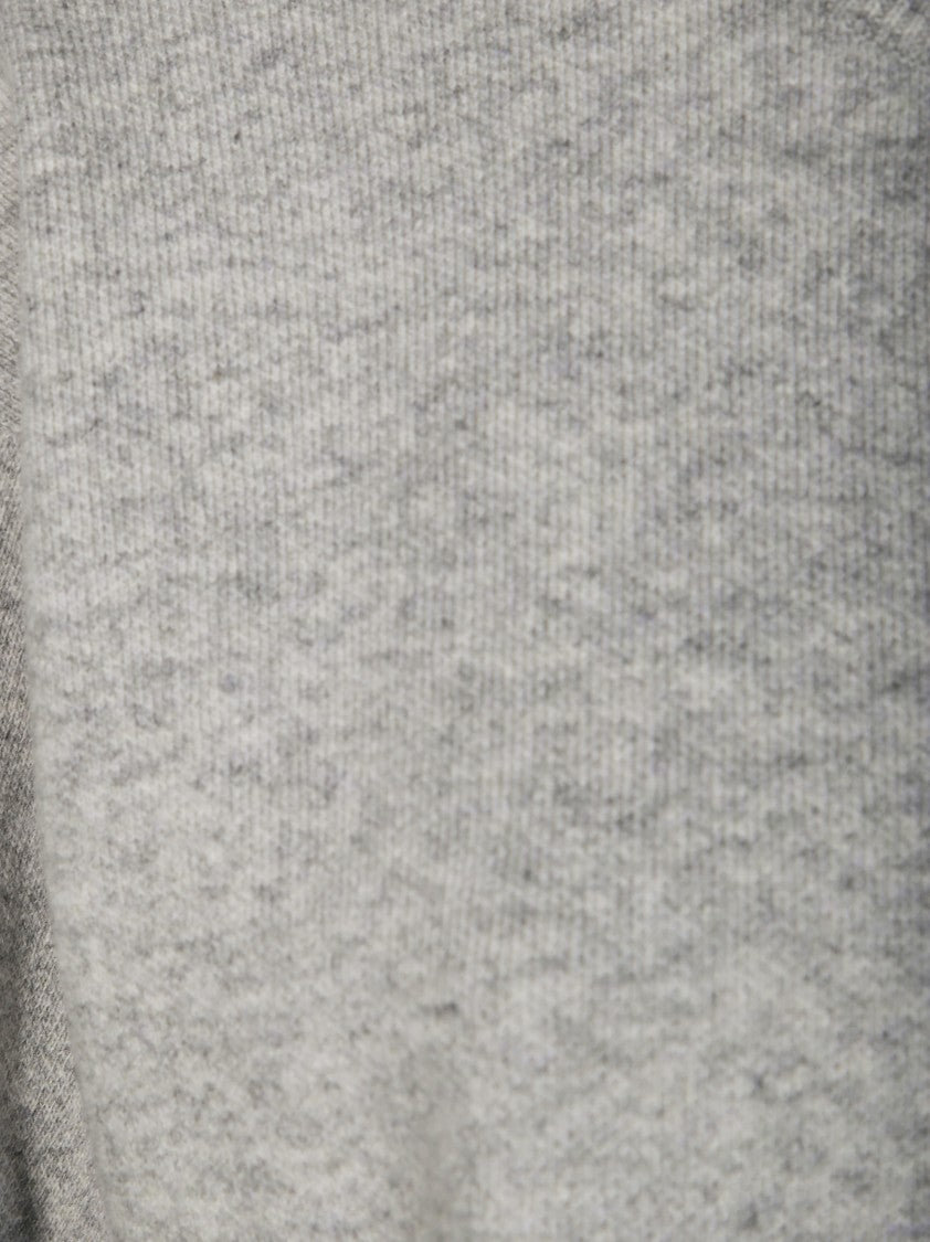 Daniele Fiesoli Light Grey Oversized Knit Sweater With Dropped Shoulders