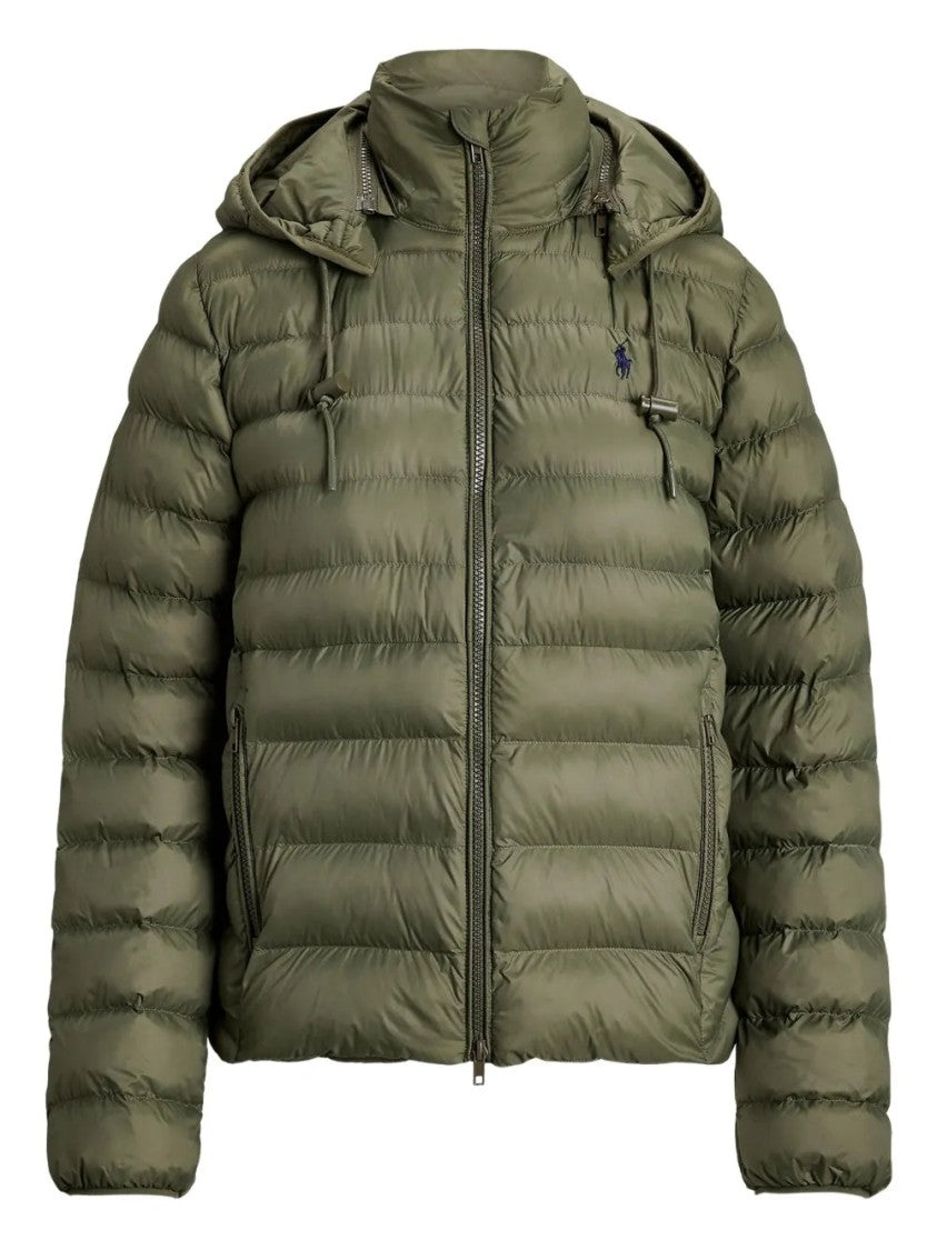 Polo Ralph Lauren Quilted Nylon Insulated Jacket With Adjustable Hood And Side Pockets