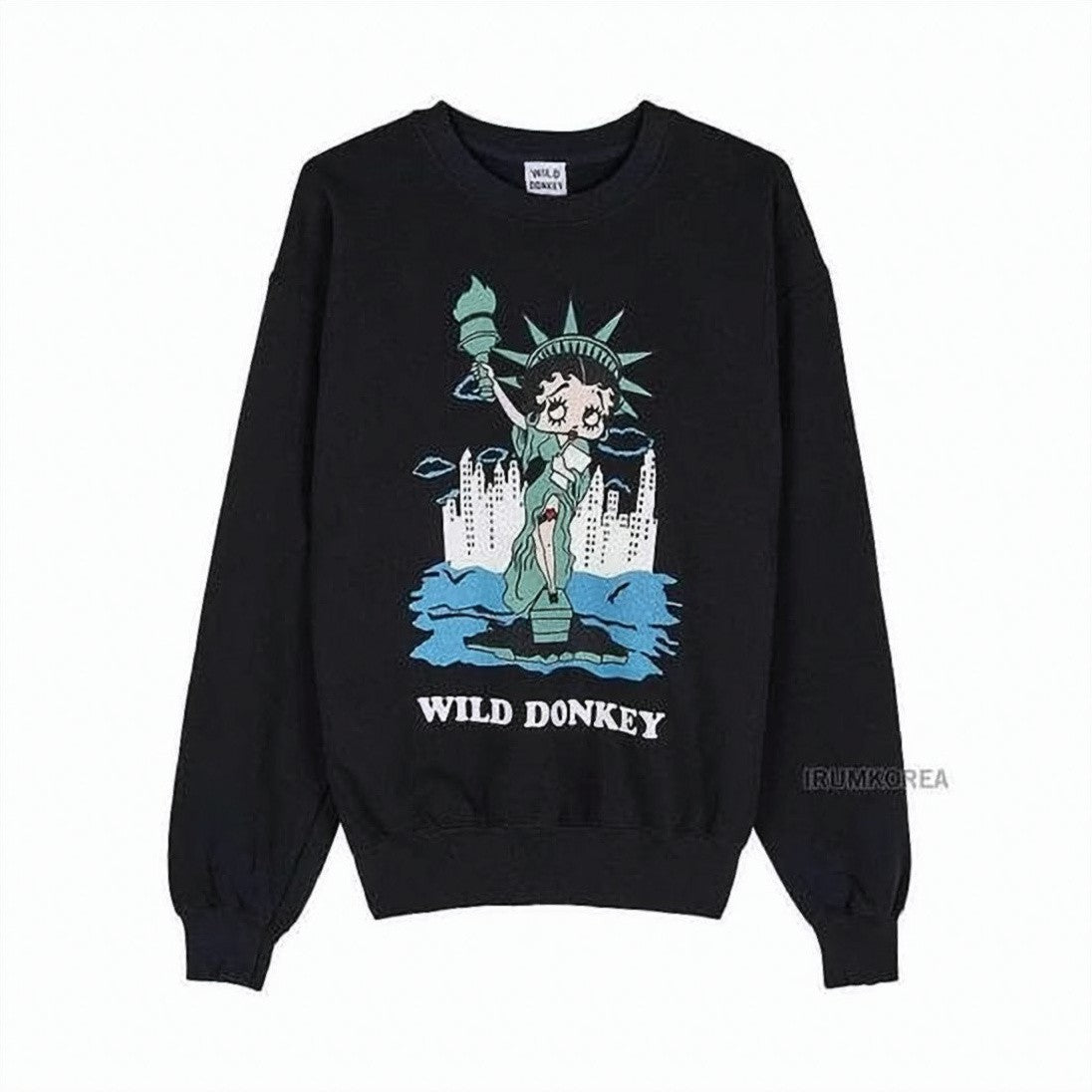 Wild Donkey Long-Sleeved Graphic Print Sweatshirt