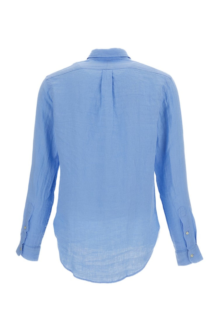 Polo Ralph Lauren Light Blue Linen Button-Down Shirt