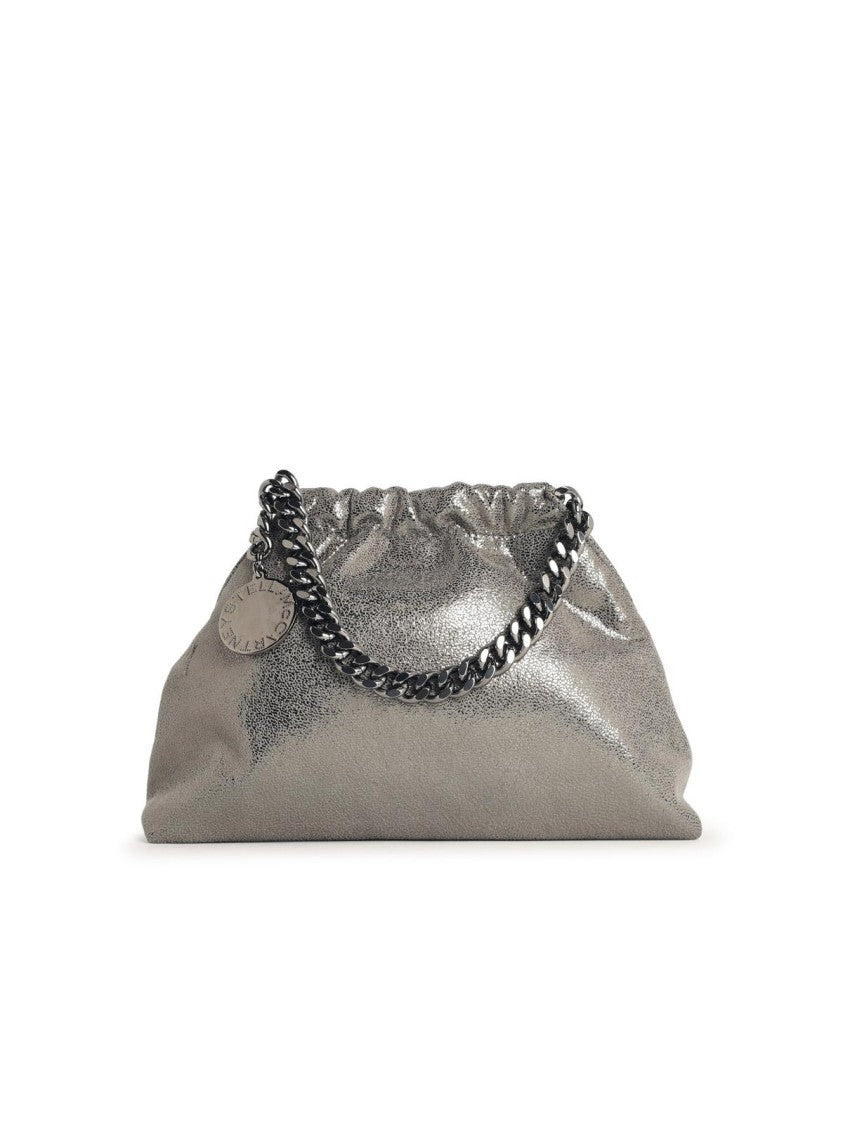 Stella Mccartney Falabella' Mini Bag In Silver Eco Leather