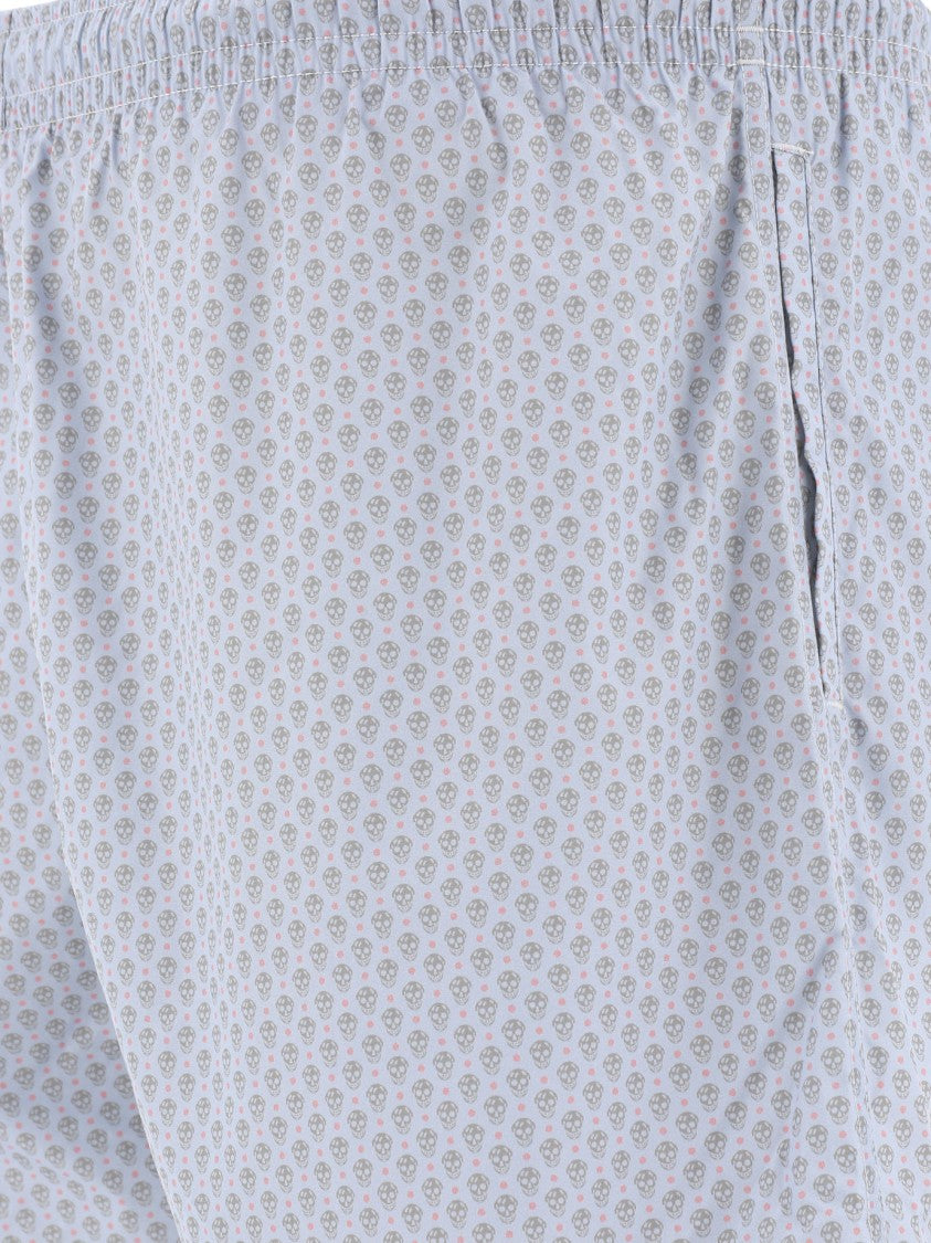 Alexander Mcqueen Light Blue Swim Shorts