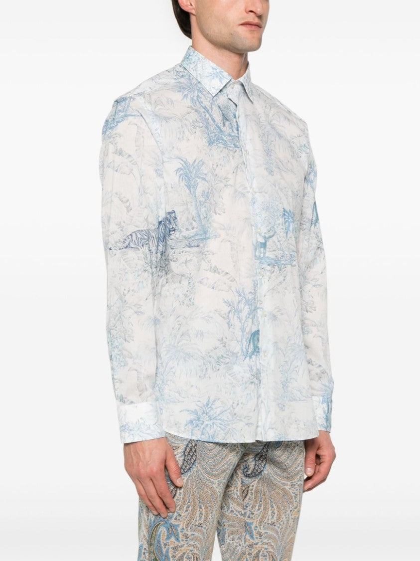 Etro Tropical Foliage Printed Shirt