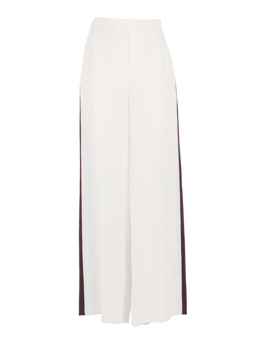 P.A.R.O.S.H. Bicolore Wide Leg Contrast Straight-Leg Pants