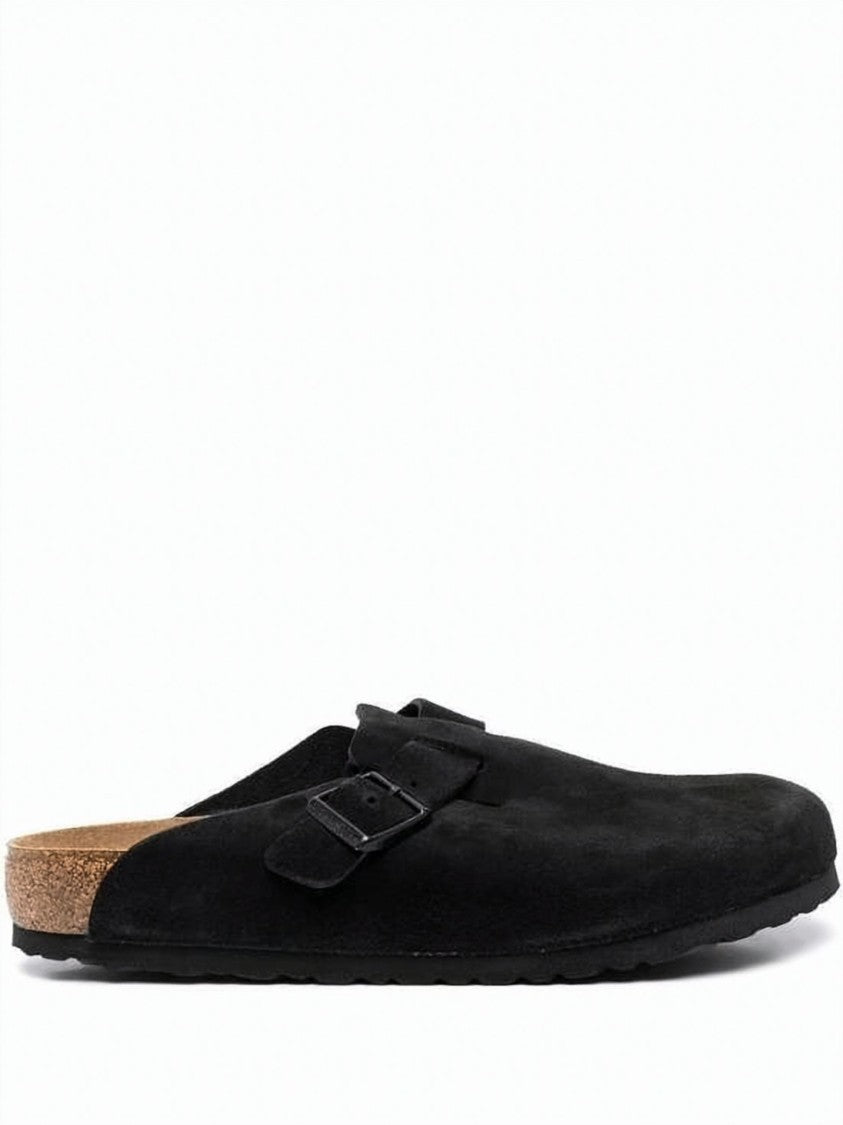 Birkenstock Closed-Toe Mule Slipper With Adjustable Buckle And Suede Upper