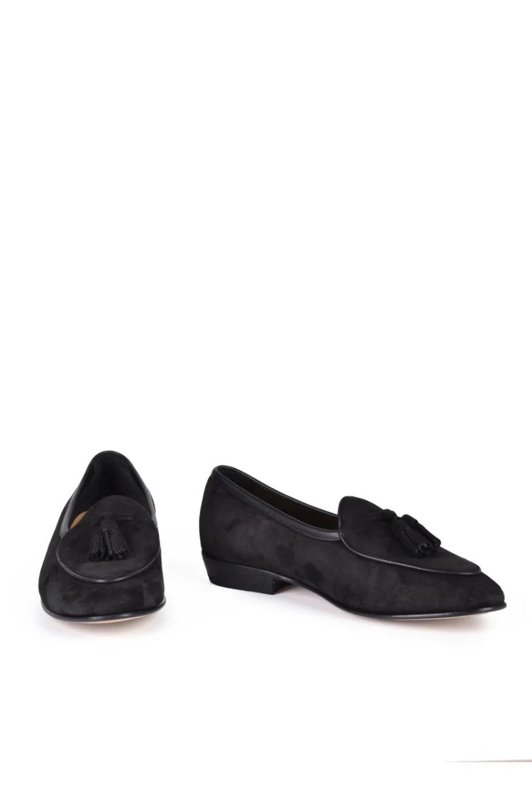 Baudoin & Lange Suede Loafer - Black