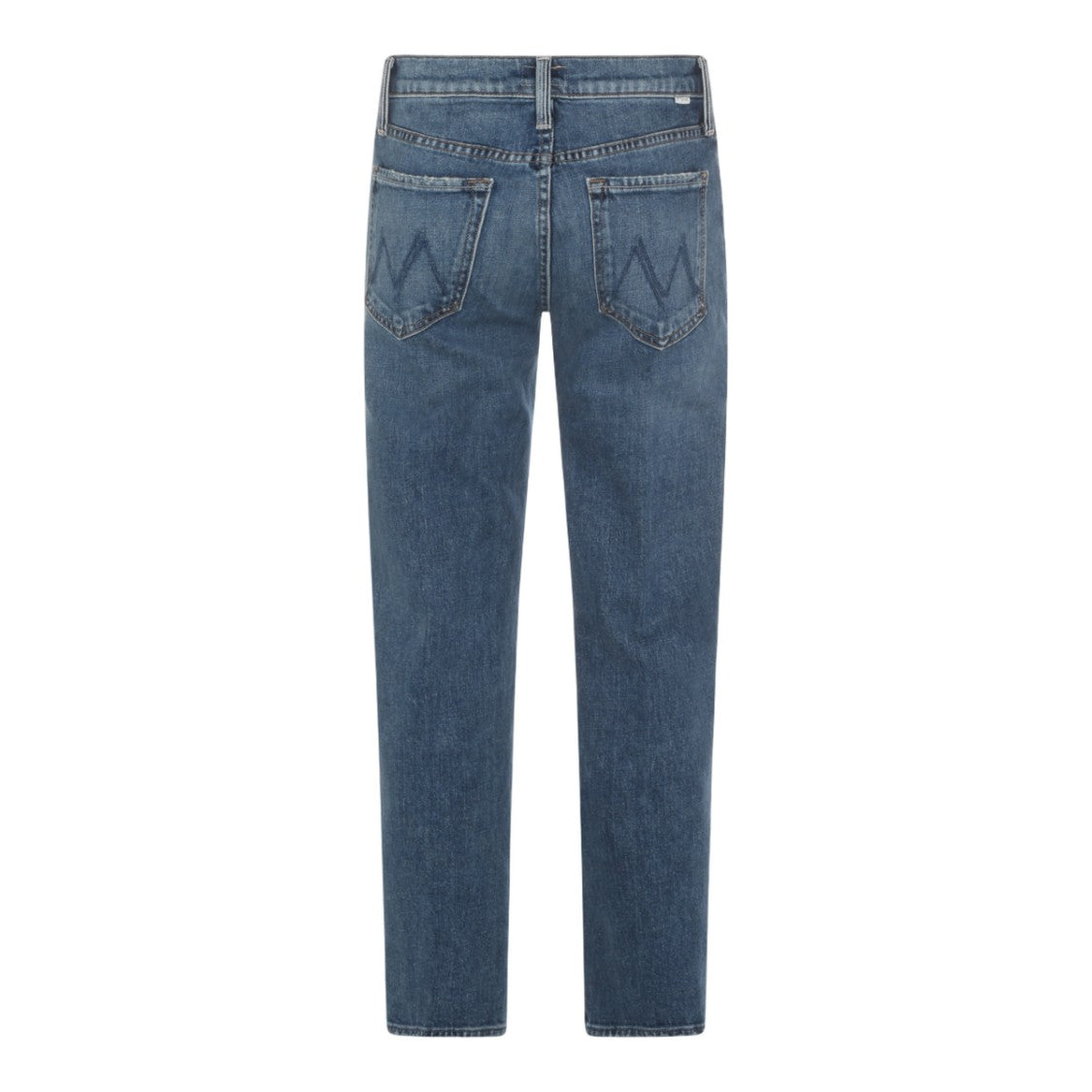 Mother Straight-Leg Jeans In Medium Blue Denim