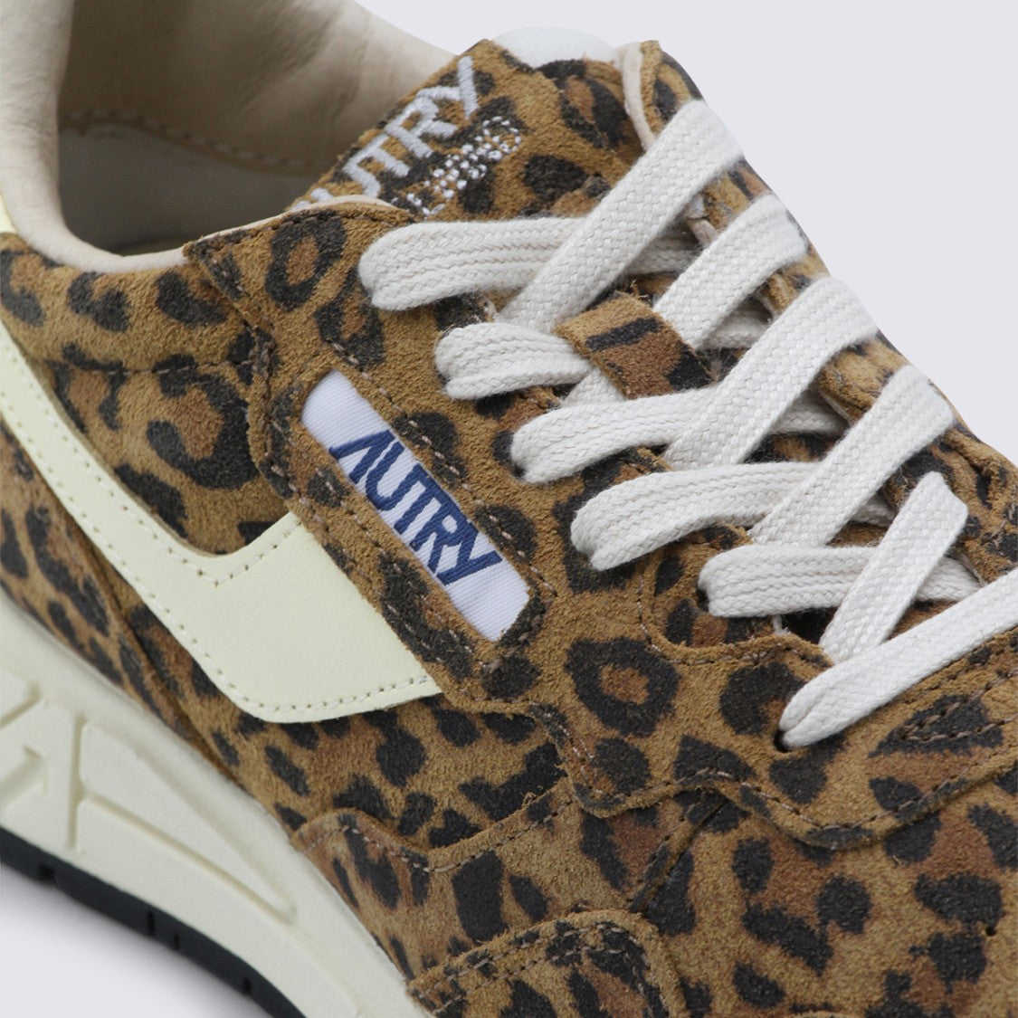 Autry Leopard Print Sneakers With Cream Accents