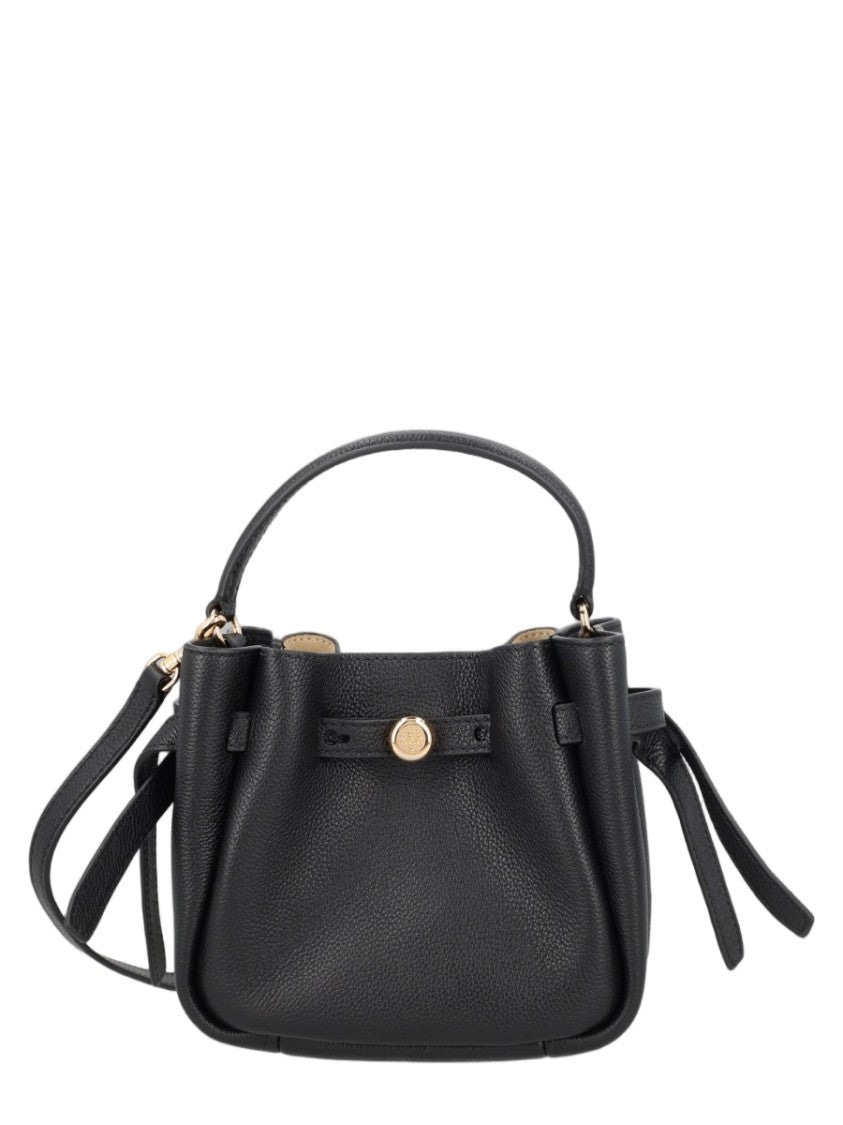 Tory Burch Compact Textured Leather Shoulder Bag With Adjustable Strap