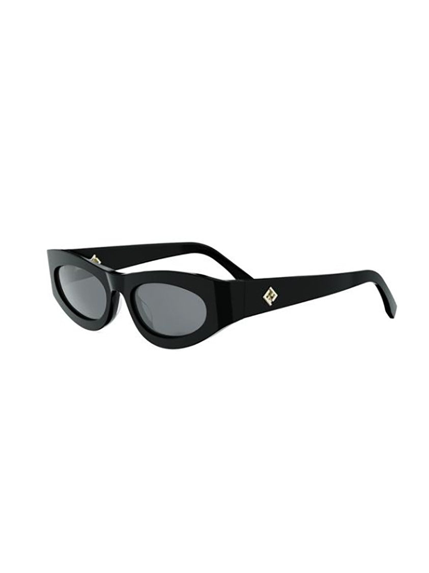 Fendi Black Fe40177u Narrow Oval Sunglasses
